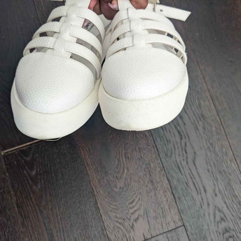Women's White Strap Fisherman Platform Shoe - Picture 7 of 7